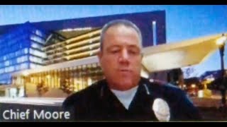 LAPD Chief Michel Moore at Police Commission Zoom Meeting Part 1