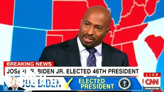 Political commentator van jones cried as cnn called the us election
for joe biden. said: 'it's easier to be a parent this morning ... tell
your kids...