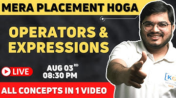 Day 2: Coding for Placement | Input Output Formatting, Operators & Expressions | Mera Placement Hoga