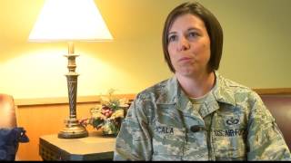 Airman receives prestigious promotion with parents by her side