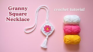 Granny Square Necklace Pouch · Easy Crochet Tutorial