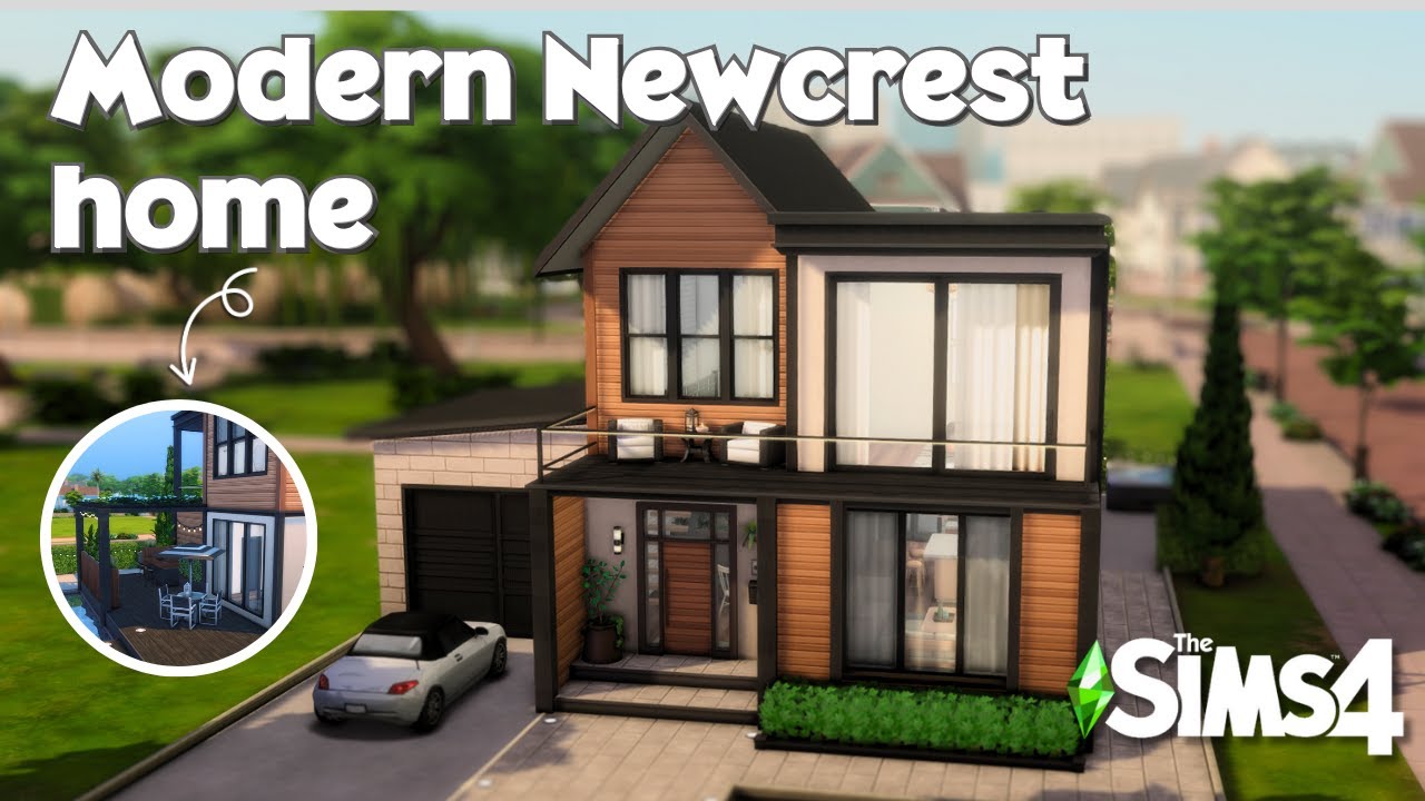 Modern Newcrest Home 🏡 Sims 4 Speed Build ¦ No Talking ¦ No CC - YouTube