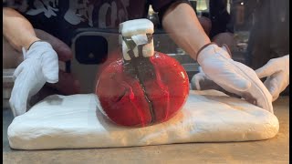 【PAPABUBBLE】How to Make ladybird Candy Amezaiku in Japan【candy making videos】