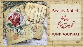 Beauty Noted Mini Postcard Junk Journal Tutorial
