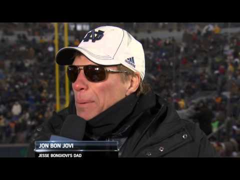 Jon Bon Jovi 'cried like a baby' seeing son at ND