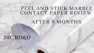 8 Month Review|| Peel & Stick Contact Paper || Bathroom Shower Tub Surround Durability Review