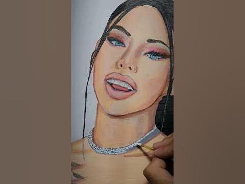 Pintando a Yeri Mua #yerimua #drawing #art #arte #dibujo #shorts - YouTube