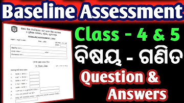 Class 4 &5 Baseline Assessment 2022 / Math Question Answers