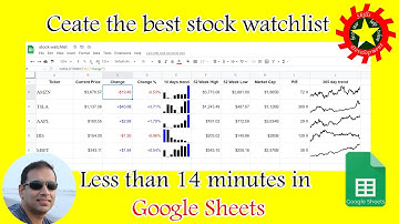 How to create a stock watch List in Google Sheets || SkillsDevelopment.xyz