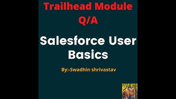 Salesforce User Basics #salesforce #swadhinshrivastav #trailhead