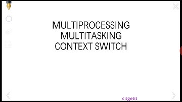 Multiprocessing and multitasking