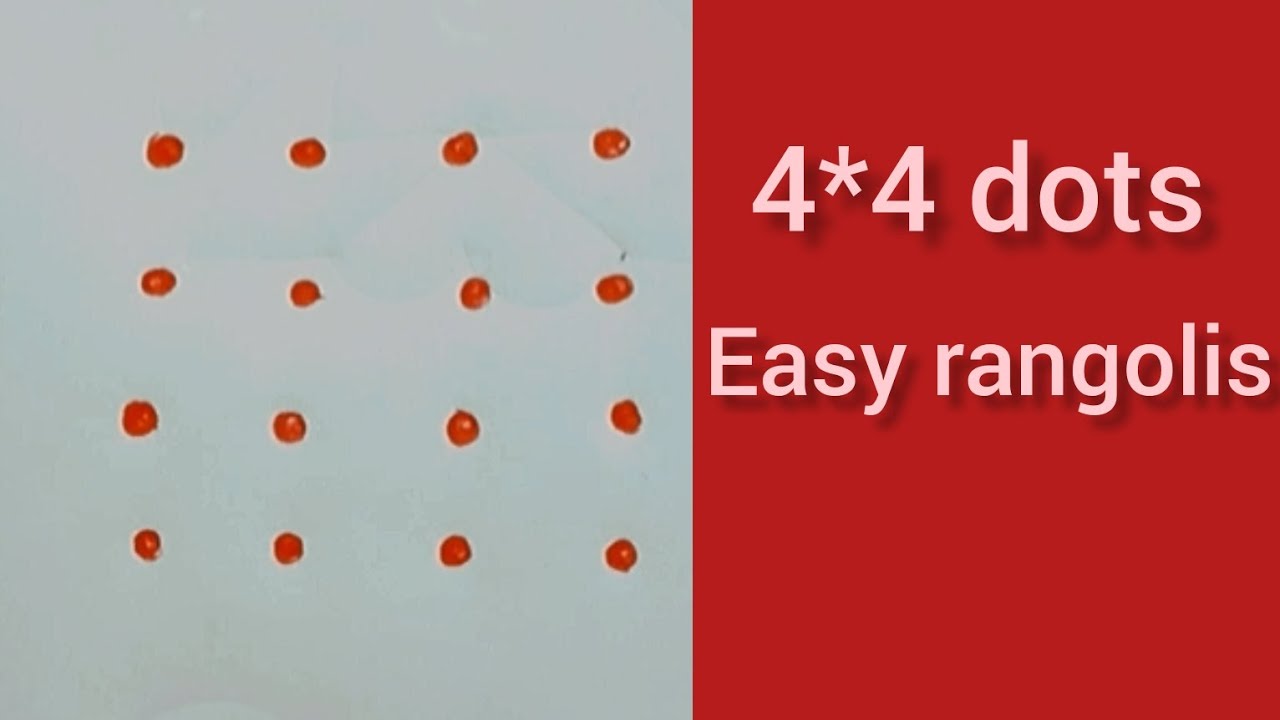 4*4 dots rangolis ✨🌸small dots rangolis| daily easy rangolis✨🌸 simple unique rangolis🌸✨indianart 