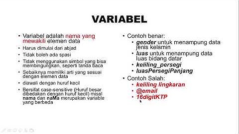 Algoritma Pemrograman - PERTEMUAN 3 - Variabel, Tipe Data, Operator, dan Input Output