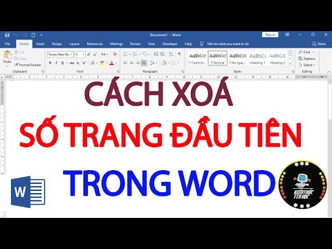 Cách xoá số trang đầu tiên trong word 2010, 2013, 2016, 2019