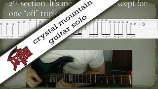 Death Crystal Mountain guitar solo lesson w tab