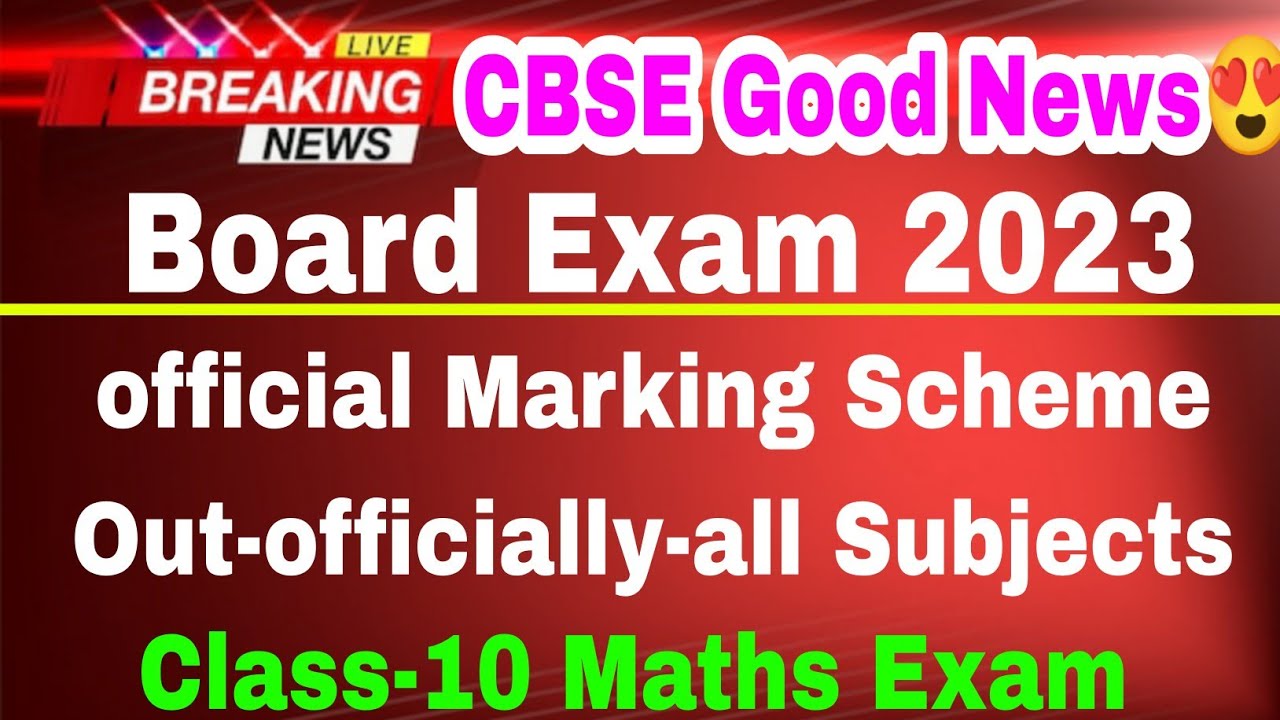 CBSE GOOD News official Marking Scheme OUT Class 10 Maths Chapterwise Cbse good news official marking scheme out class 10 maths chapterwise