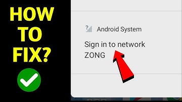 How To Fix Sign Into Network Android Problem | Sign into network android system