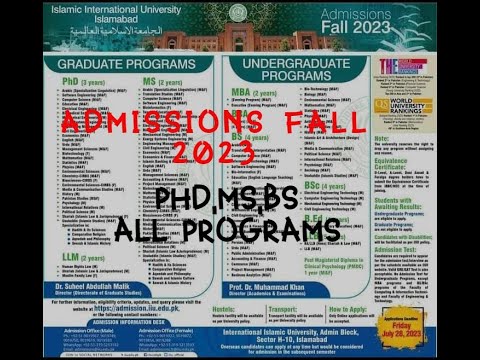 International #islamic #university 2022 #admission form filling #ms #phd #iiui #engineering