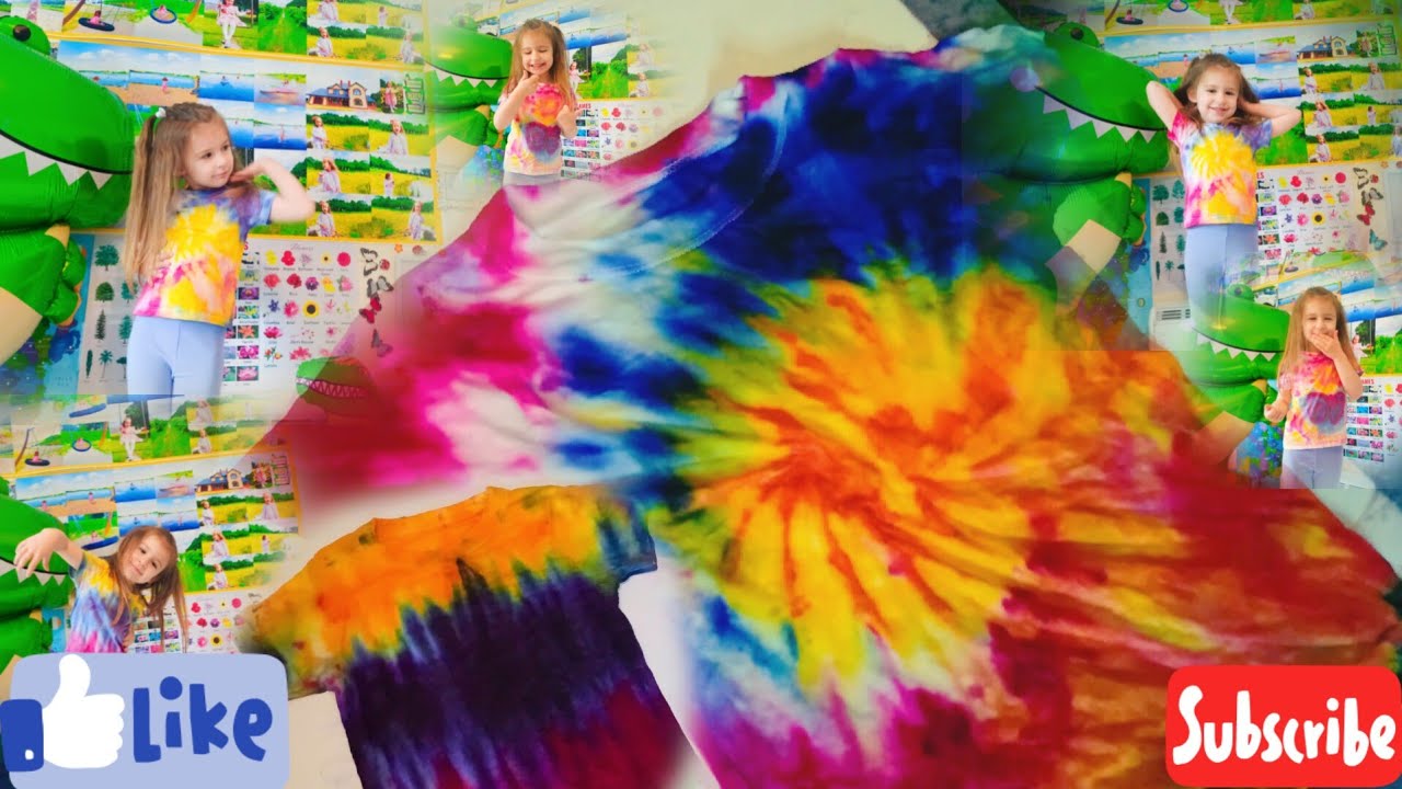 Fabric T-shirts dyeing tutorial for kids @MelaniaKidsDiscovery 