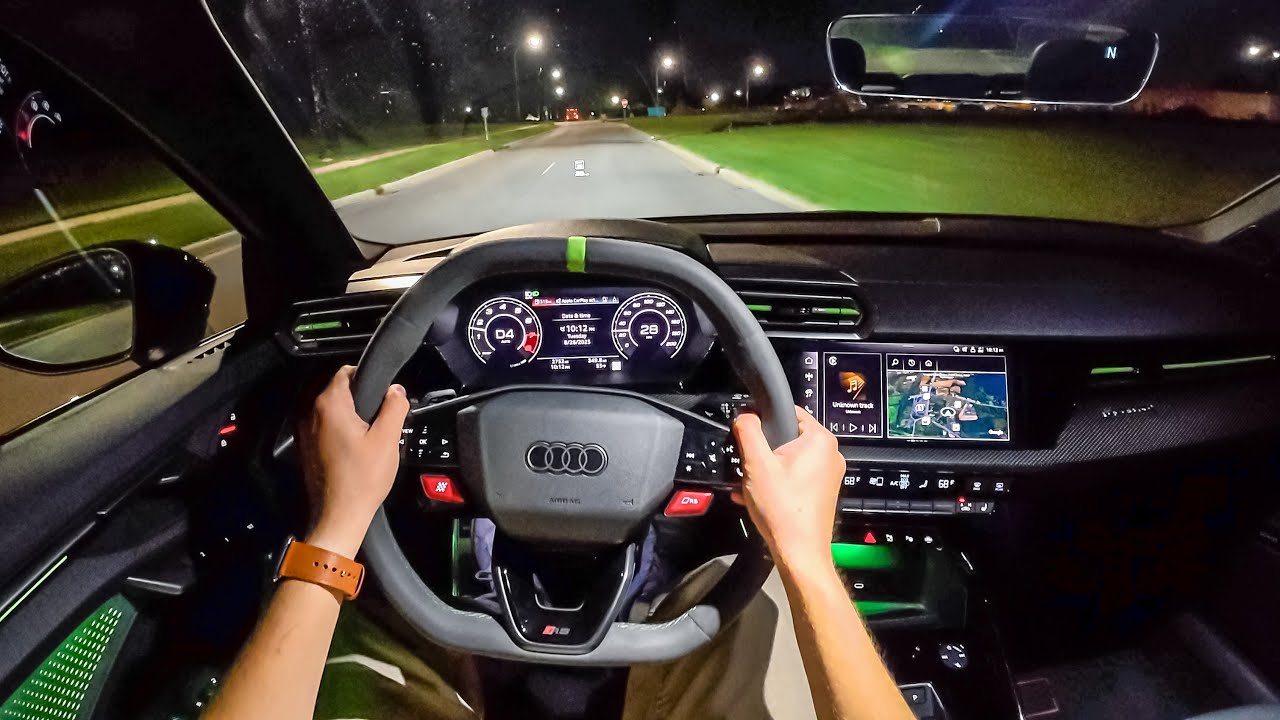 2025 Audi RS3 - POV Night Drive (Binaural Audio)