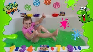 Slime Baff With Surprise Sweets Learning Numbers Educational Fun