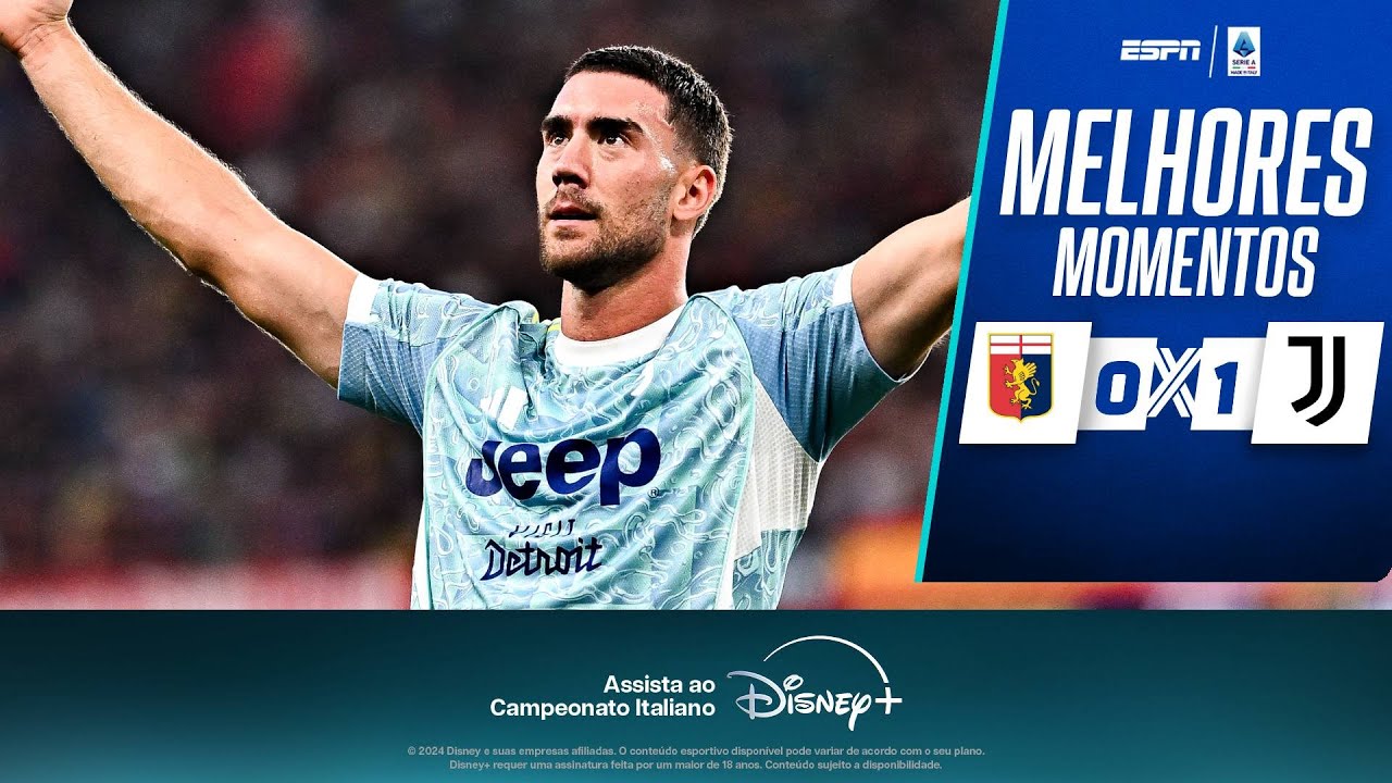VLAHOVIC marca, e JUVENTUS vence o GENOA no Campeonato Italiano I Melhores Momentos