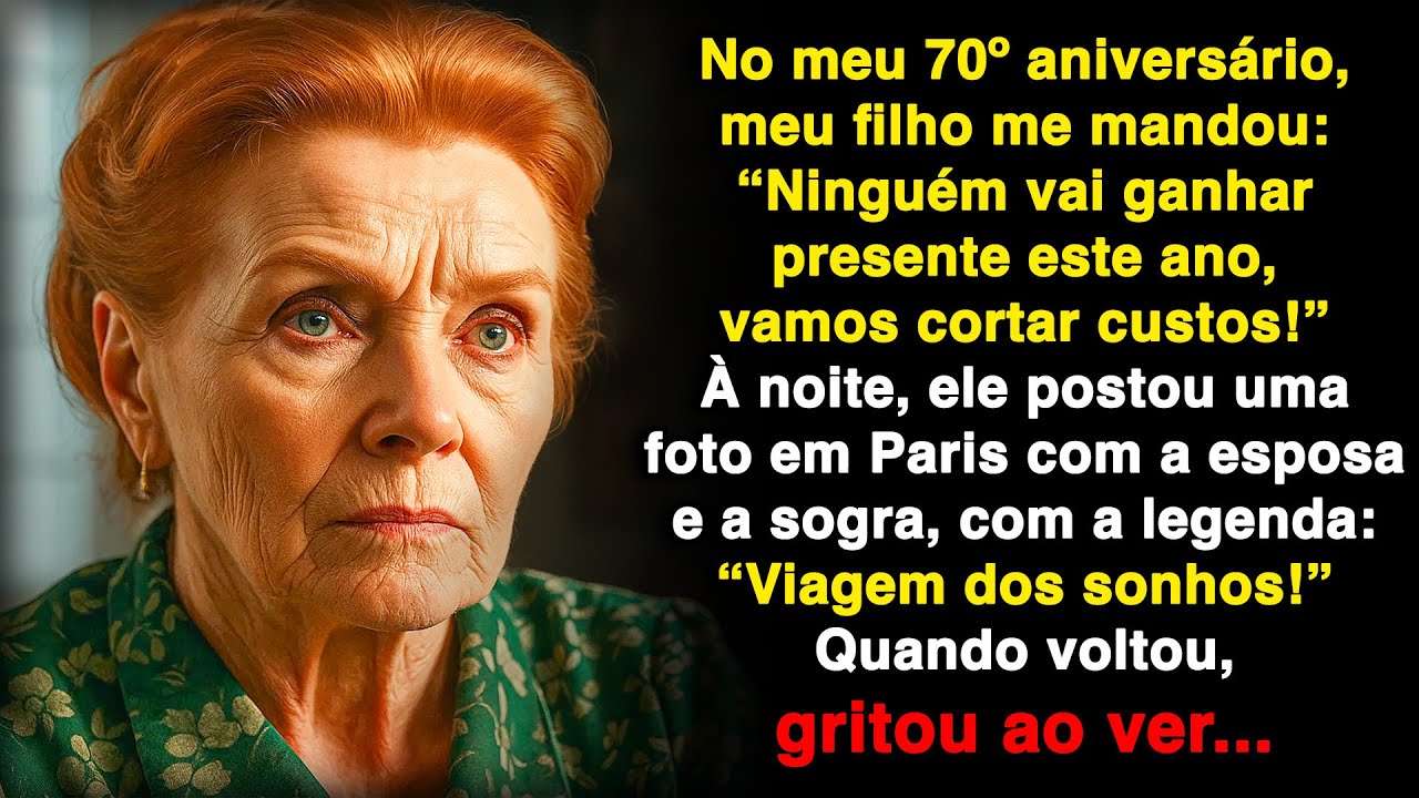 No meu aniversário, meu filho disse: 