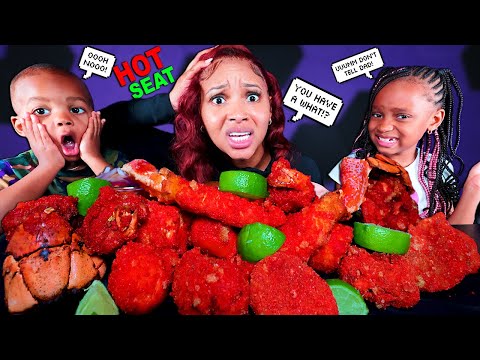HOT CHEETOS LOBSTER TAIL SEAFOOD BOIL MUKBANG HOT SEAT CHALLENGE | QUEEN BEAST LAYLA & BABY ELIJAH