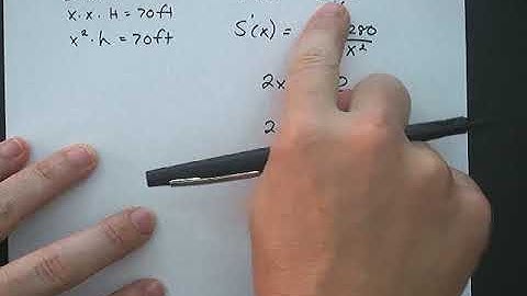 Calculus: Minimizing Surface Area Given the Volume of a Box