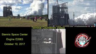 10-19-2017 RS-25 Engine Test (3 camera angles)