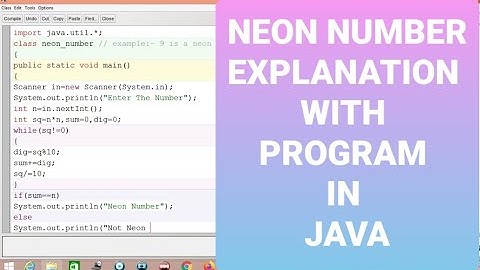NEON NUMBER EXPLANATION WITH  PROGRAM IN JAVA BY MARTIAL JAVA CLASS 9 - 10