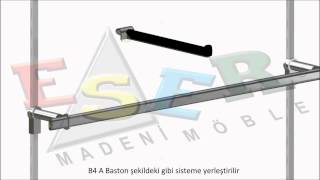 Mağaza Dekorasyon Ve Raf Sistemleri Ekipmanları - B4-A Baston