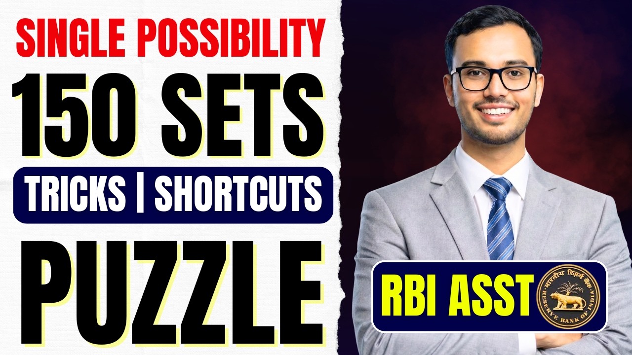 RBI Assistant 2026 | Solve Puzzles in 60 Sec | Single Possibility Puzzle by Nagesh Sir | #nageshsir