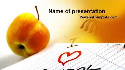 Loving School PowerPoint Template by PoweredTemplate.com