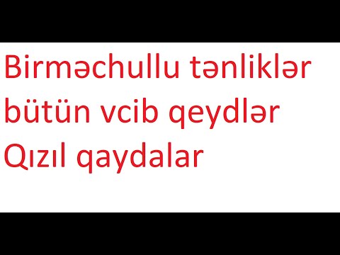 Birməchullu tənliklər dərs izahı Bütün vacib qeydlər Qızıl qaydalar #miq #abituriyent