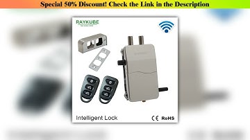 Today Only RAYKUBE Wireless Intelligent Remote Control Lock Anti-theft Lock For Invisible Lock Elec