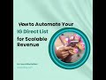 Automate Your IG Direct List for Scalable Revenue