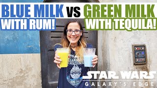 Blue Milk and Green Milk with Alcohol at Walt Disney World
