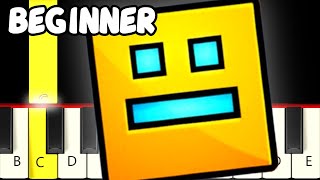 Fingerdash - Geometry Dash - Fast and Slow (Easy) Piano Tutorial - Beginner