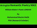 The Poem London by William Blake