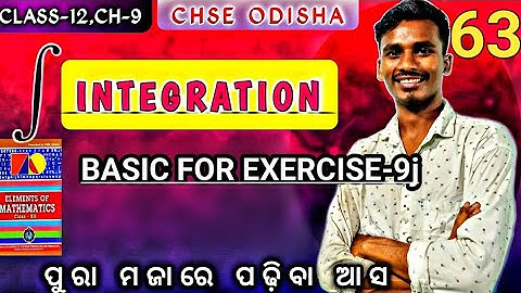 DEFINITE INTEGRATION||Chapter-9|Class-12|chse odisha|L-63|by bachan sir.