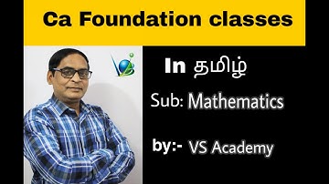 #1 | TYPES OF EQUATION | NATURE OF ROOTS | TAMIL | CA FOUNDATION | CMA | XI | XII | VS ACADEMY |