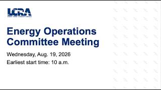 LCRA Energy Operations Committee meeting Aug. 19, 2026
Watch the Aug. 19, 2026, LCRA Energy Operations Committee meeting. The meeting materials are available at https://www.lcra.org/about/leadership/board-agendas/.
View past Board and committee meeting videos here: https://www.youtube.com/playlist?list=PL6ztG0r1XeaFqZ1VKfTWHyo8kFPbGwsHV
FOLLOW US ON SOCIAL
Facebook: https://www.facebook.com/lowercoloradoriverauthority/
X: https://twitter.com/lcra
Instagram: https://www.instagram.com/lowercoloradoriverauthority/
LinkedIn: https://www.linkedin.com/company/lcra/
WORK WITH US
Interested in joining the LCRA team? Learn more about life at LCRA and check out our current openings here: https://www.lcra.org/careers/
ABOUT LCRA
The Lower Colorado River Authority serves communities across Texas by managing the lower Colorado River, generating and transmitting wholesale electric power, providing clean water supplies, operating telecommunications infrastructure, and owning parks for outdoor recreation. LCRA delivers power, water and infrastructure that support the region’s growth and quality of life. LCRA and its employees are committed to fulfilling our mission to enhance the quality of life of the Texans we serve through water stewardship, energy and community service. Created by the Texas Legislature in 1934, LCRA receives no state appropriations. For more information, visit https://www.lcra.org/. LCRA Energy Operations Committee meeting Aug. 19, 2026
