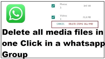 How to delete all media files in one Click in a whatsapp Group