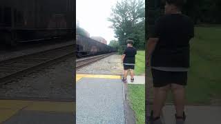 Csx heritage unit 1902 with empty col on my birthday