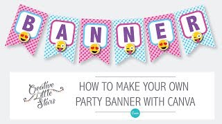 How to make an emoji party banner with canva