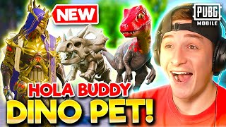 MAXED OUT DINO HOLA BUDDY SPIN! PUBG MOBILE