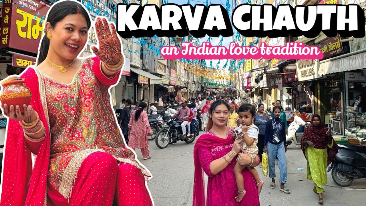 I Celebrated Karva Chauth in India 🇮🇳 This was fun 