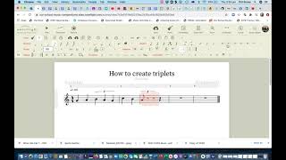 How to create triplets in Noteflight