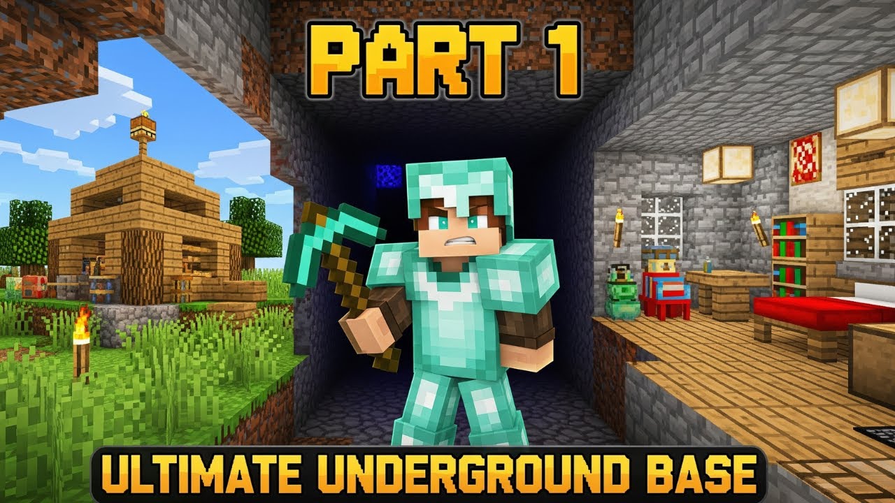 Minecraft Underground Base Build Part 1 (2025) – Ultimate Survival Base ...